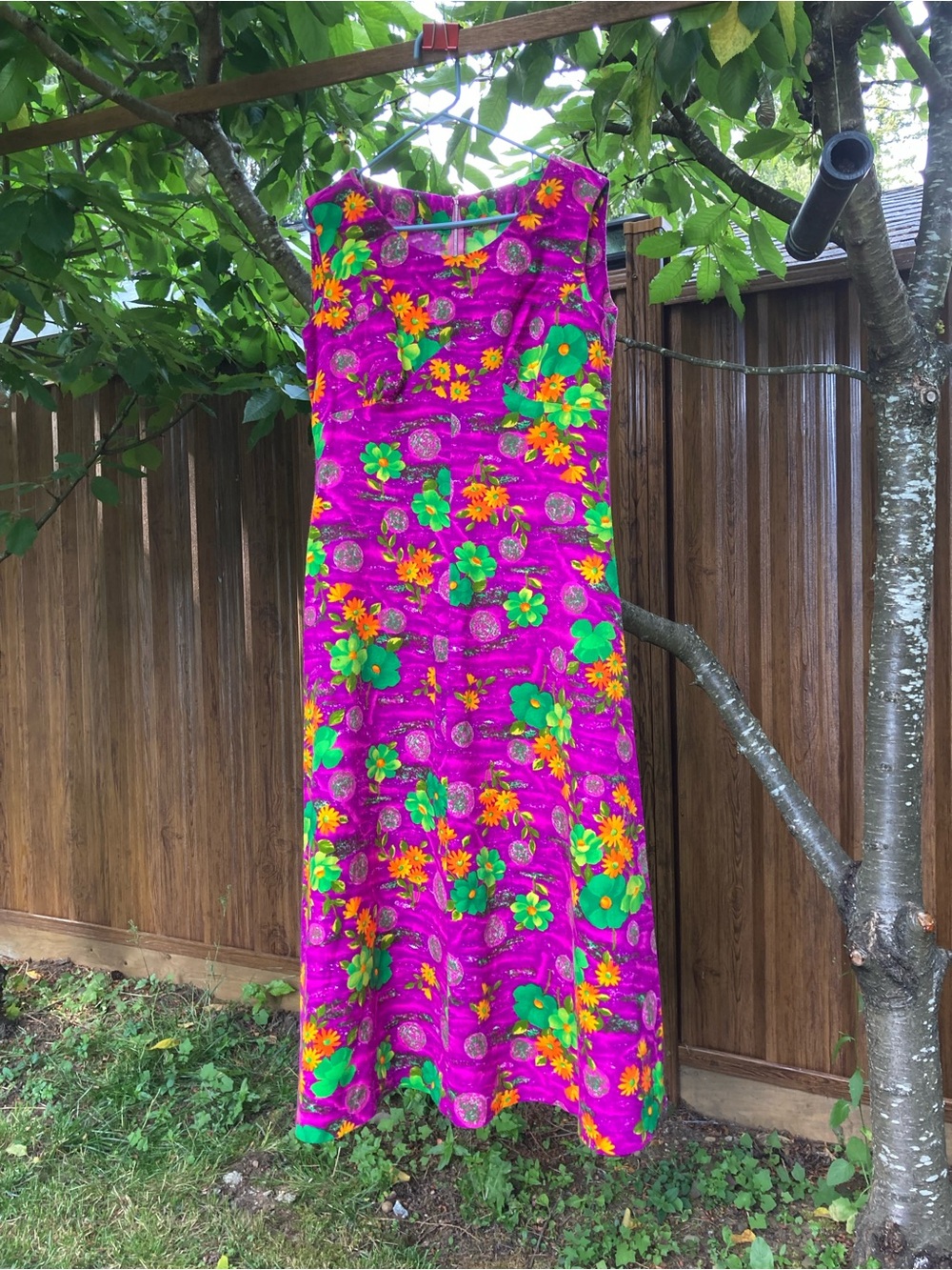 Vibrant Pink Floral Maxi Dress